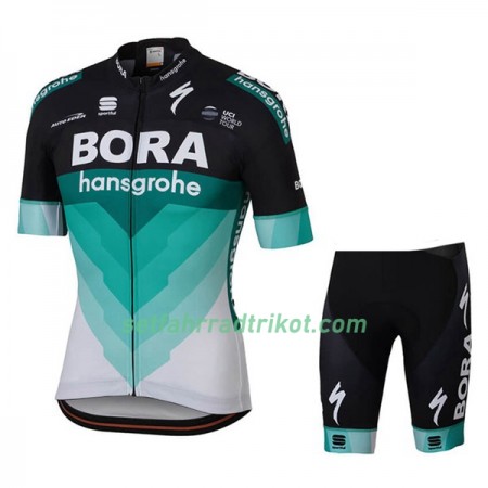 Fahrradbekleidung Radtrikot Kurzarm + Radhose Kurze 2018 Bora-Hansgrohe N001 